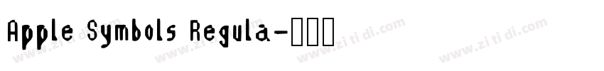 Apple Symbols Regula字体转换
